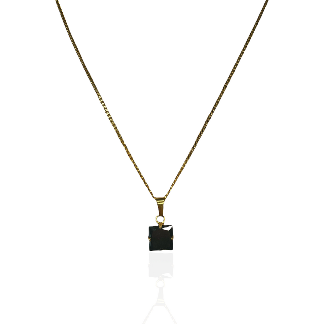 Dark Square Necklace